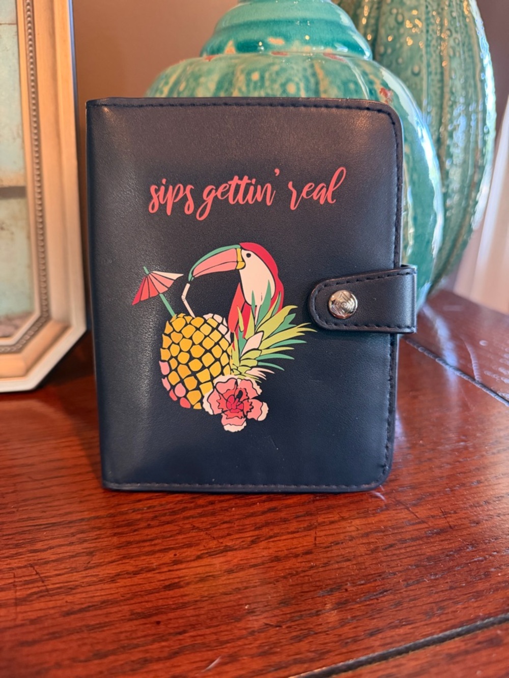 Vera Bradley Sips Gettin' Real Passport Holder/wallet
